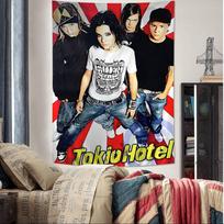 Bill Kaulitz Tom Tokio Hotel Classic Tapestry Art Printing Japanese Wall Tapestry Anime Wall Hanging Home Decor 74x94cm(29x37in) black