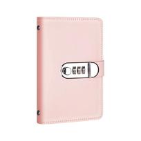 PU Leather Saving Money Binder 50Sheets Account Book Budget Binder with Lock  New Year's Gift mėlyna