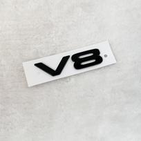 3D lipdukas V8 ABS emblema automobiliui Bagažinės ženklelis Lipdukas Sparnui Kėbului Defender 90 110 5.0T V8 black