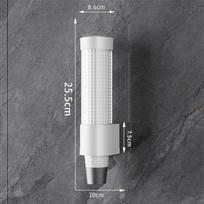 Dust-Proof Dispenser Automatic Cup Holder Kitchen Organization L Size Holds 60 Cups Long-Lasting Use Premium Plastic Material white