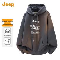 Jeep Men's American Trend Hooded Pullover Sweatshirt M pilka
