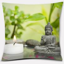 Buddha Zen Stone Flower Series Pillow Gift Home Office Decoration  Bedroom Sofa Car Cushion Cover 45x45cm40x40cm 16x16Inch yellow