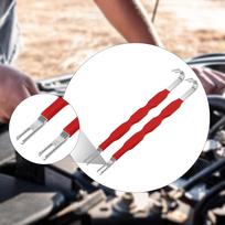 2x Automotive Electrical Terminal Connector Separator Removal Tool,with with Straight Bent beige
