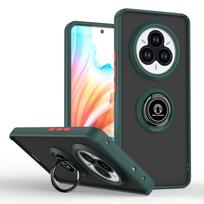 Funda for Realme 14 Pro Plus Case Armor Holder Magnetic Ring Stand Cover for Realme 14 Pro Full Protective Shockproof Cover Realme 14 Pro Plus tamsiai žalia spalva