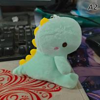 1 vnt. 12 cm didelės uodegos dinozauro pliušinis žaislas, automobilio raktų pakabukas, krepšio pakabukas, mielas žaislas porai, kuprinės pakabukas, raktų pakabukas A2 gray