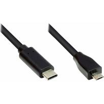 Kabel USB Good Connections USB-C - micro-B 1 m Black (GC-M0122) | GC-M0122 | 4014619366804
