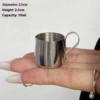 Stainless Steel Measurement Jug Pot Coffee Accessorie Mini Coffee Milk Frothing Jug Latte Art Milk Frother Pitcher 12.5/30ml gray