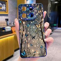 Phone Case For Xiaomi Mi 11 Lite 5G 15 14T 14 13T 13 12T 12 Poco X7 M6 X6 X5 X3 F5 F6 Pro 4G Glow In The Dark Butterfly Cover Poco X7 Pro gray