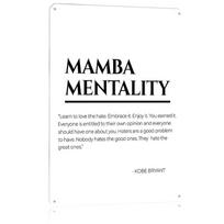 Mambos mentalitetas Metalinis plakatas Skardinė lentelė Sienos menas Pritaikomi metaliniai ženklai namų dekoravimui Vintažinis dekoras Svetainės dekoras 20x30cm（7.8x11.8inch） black