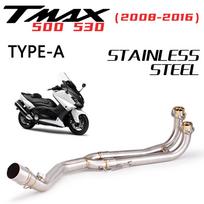 Yamaha TMAX500/530 Nerūdijančio plieno Titano Priekinė Išmetimo Vamzdis Modifikuotiems Motoroleriams Stainless Front Section black