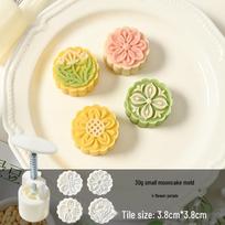 Food Grade 3D Embossing Mung Bean Cake and Mooncake Hand-Press Mold brown