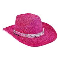solid color Western Cowboy Hat Shine Glitter Jazz Hat Cool Cowgirl Hat  Halloween Party rožinė raudona spalva