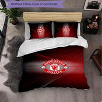 Manchester United 3 Piece Bedding Set Soft Duvet Cover Set with Pillowcases Printed Bedroom Decor Set for Home 180cm*210cm