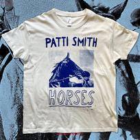 Patti Smith Horses marškinėliai Vintage skalauti Šiek tiek gatvės stiliaus Minkštas viršutinis drabužis kasdienai Grafinis Patogūs dizainerio drabužiai S gray