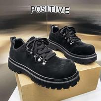 Vyriški batai Britiško stiliaus Storas padas Laisvalaikio Derby batai Aukštos kokybės Patogūs Universalūs Vyriški Odiniai Batai Zapatos Hombre 41 black