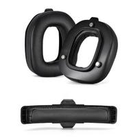2pcs Ear Pads Headband Cushion for Astro A40TR Headphone Earpads Earmuff Earcups with Magnetic Buckle Accessories black