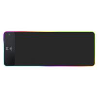 Wireless Charging RGB Luminous Mouse Pad Charger Phone Gaming Mousepad Keyboard Game Table Pad Laptop Mouse Mat Deskpad Mausepad juoda