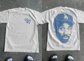 LA Lakers Kobe Bryant Men Cotton TShirt Vintage Retro Athletic Casual Gym Muscle Fitness White S gray