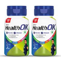 Health OK Multivitamin with Natural Ginseng, Taurine power, Daily Energy, alertness, Vitamin D, C & other 18 multivitamins minerals, for Overall