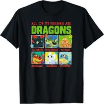 How To Train Your Dragon 3 Hidden World Dragon Friends T-Shirt S įvairiaspalvis
