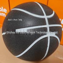 Children's Indoor Silent High-Elasticity Basketball Foam Toy 24cm/340g black
