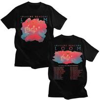 Imagine Dragons Band Loom Tour New T-Shirts Men Women Fashion Hip Hop Retro Street Oversized T-shirt Cotton Short Sleeve Tees Aesthetic Tops 4XL gray