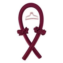 Nešildomas garbanojimo strypo galvos juostelė No Heat plaukų suktukai Plaukų voleliai Minkšti suktukai Lazy Curls Satin Bonnet Night Cap plaukų formavimo įrankiai vyno raudonos spalvos
