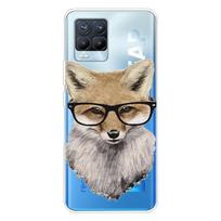 For Realme 8 Pro 8i Case TPU Silicone Soft Cartoon Clear Case for OPPO Realme 8 5G Phone Cover Realme 8 Pro Transparent Coque Realme 8 beige