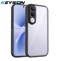 KEYSION Transparent Phone Case for VIVO V70 FE Soft Silicone+PC HD Clear Simple Shockproof Phone Back Cover for VIVO V70 FE 5G for VIVO V70 FE mėlyna