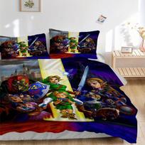 The Legend of Zelda: Ocarina of Time Bedding Set  Comforter Cover Gift for Bedroom,Includes 1 Cover and 2 Pillowcases, No InsertB234 135x200cm