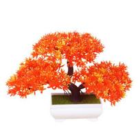 Dirbtinis augalas Realistiškai atrodantis Akį traukiantis Plastikiniai Imitaciniai Augalai Vazonėliuose Bonsai Dekoras Namams green