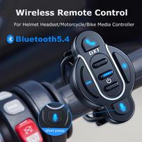 Bluetooth 5.4 Smart Wireless Media Remote Controller Waterproof Handlebar Mount Media Control Button For Motorcycle Bicycle Helmet Headphone Audio Pla juoda