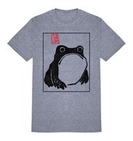 Matsumoto Hoji Sad Frog T-Shirt Mens Womens Tees Top  Japanese Art Culture Mens Womens Japan XL gray