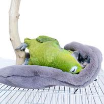 Warm Bird Nest Hanging Tent Small Pet Parrot Hamster Corner Blanket Cage House Winter Comfort Pet Supplies Decor (GRAY,S) pilka spalva