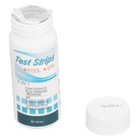 50Pcs Water Test Strip 6‑In‑1 PH Value Hardness Test Strip Pool Test Strip for Aquarium Pond white