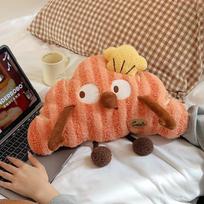Plush Hot Water Bottle, Rechargeable Hand Warmer, Special Heating Pad for Stomach and Bed, 2024 New Explosion-Proof Warm Baby Pad, Autumn and Winter Original - Jiao Jiao Croissant brown