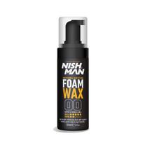 Nishman Hair Styling Foam Wax for Men | Natural Shine | Strong Hold | Hair Styling Wax | Bouncy Finish| Voluminous Hair| 100% Natural | Toxic Free black