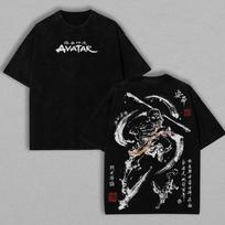 Avatar The Last Airbender 2026 New Washed T-shirt Men and Women Cotton Y2K Clothing Fashion O-Neck Short Sleeved Tee Streetwear S gray