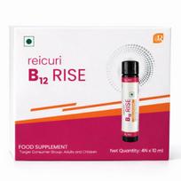 reicuri B12 Rise, Skystas vitamino B12 papildas - 40 dienų atsarga (4x10ml ampulės) - Didelės absorbcijos vitaminas B12 energijai, imunitetui ir smegenų funkcijai