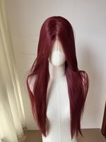 Šviesiai rožiniai moteriški perukai 13x4 nėriniuoti priekiniai perukai 26 colių ilgio tiesūs sintetiniai perukai Minkštas natūralus karščiui atsparus pluoštas Cosplay perukas white
