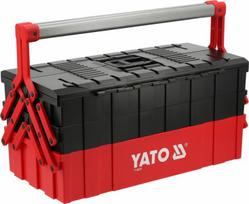 Plastikinė įrankių dėžė su skyriais laikymui ir transportavimui 460x265x208mm 30kg YT-08978 YATO