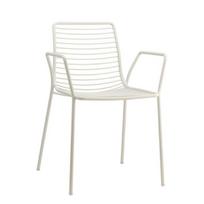 Sodo kėdė su porankiais SCAB Design Summer, metalinė, balta