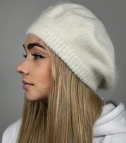 Caskona moteriška beretė FIR BARET*02, baltas, Universalus