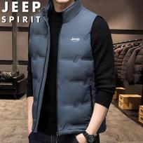 JEEP SPIRIT Men's Autumn/Winter Duck Down Vest L gray
