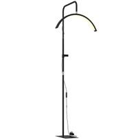 Grožio lempa pusmėnulio formos, su telefono laikikliu 136–186 cm, juoda