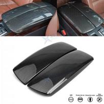 Carbon Fiber Center Console Armrest Box Panel Cover Fit 07-13 BMW X5 X6 E71 E70 gray