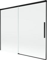 Mexen Rox vonios sienelė 2-durų slankiojančios 180 x 150 cm, skaidrios, juodos - 8C9-180-001-70-00