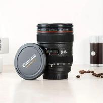 1 vnt., Kameros objektyvo puodelis, Linksmas fotografijos nerūdijančio plieno objektyvo puodelis, Puiki dovana fotografams, Namų reikmenys, Draugams 301-400ml juoda