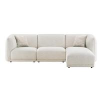 Kampinė sofa HOUSE NORDIC Noor Dešininė pusė Balta