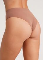 Besiūlės braziliško stiliaus kelnaitės su ruoželiais BRASILIAN BRIEFS RIB Giulia, spalva mokko